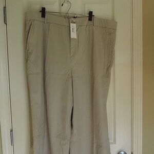 Spanx st crop wide leg 2.0 pants NWT 3X Stretch Twill in Bone